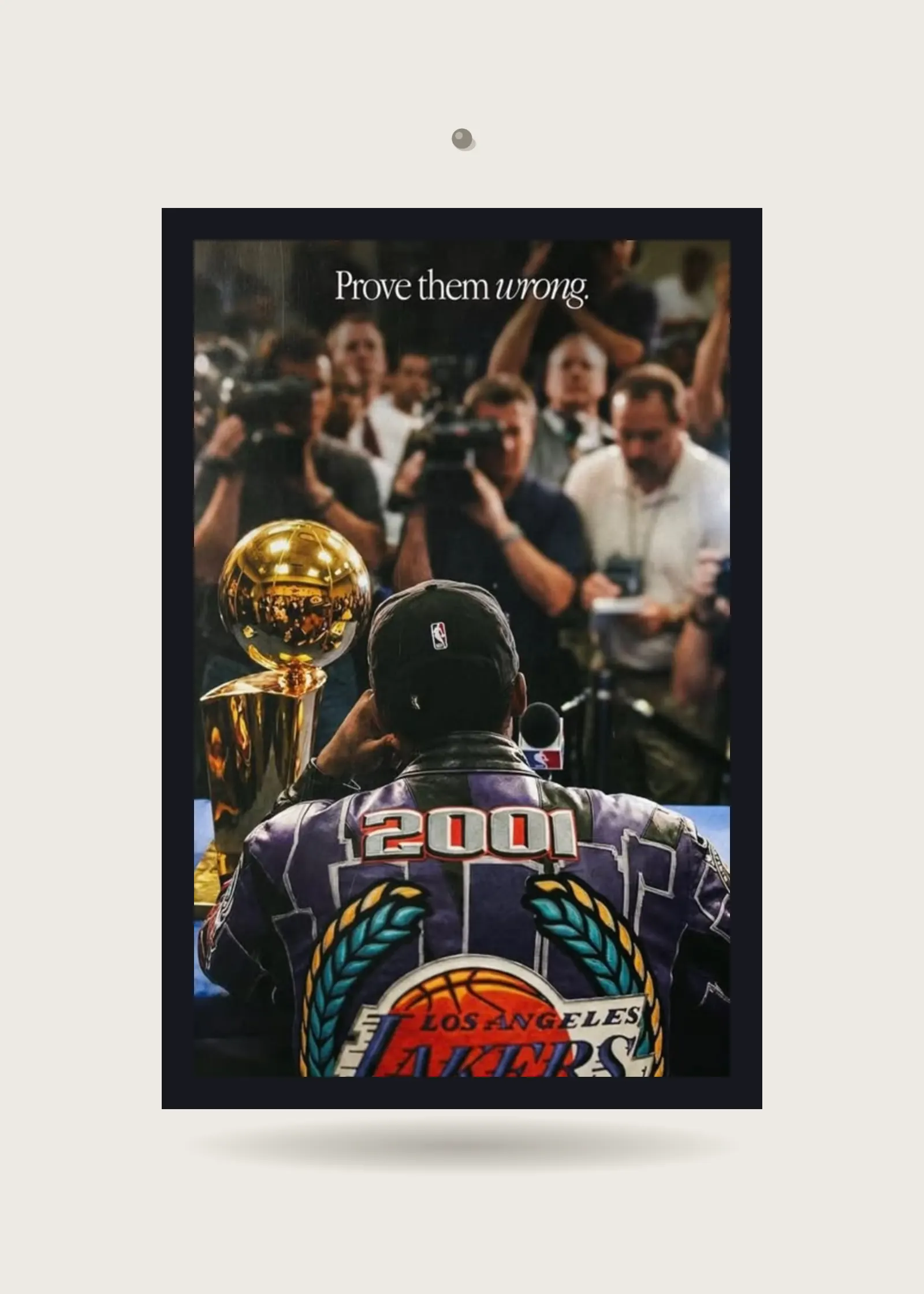 Kobe Bryant – 2001 Championship — Acrylic · Black