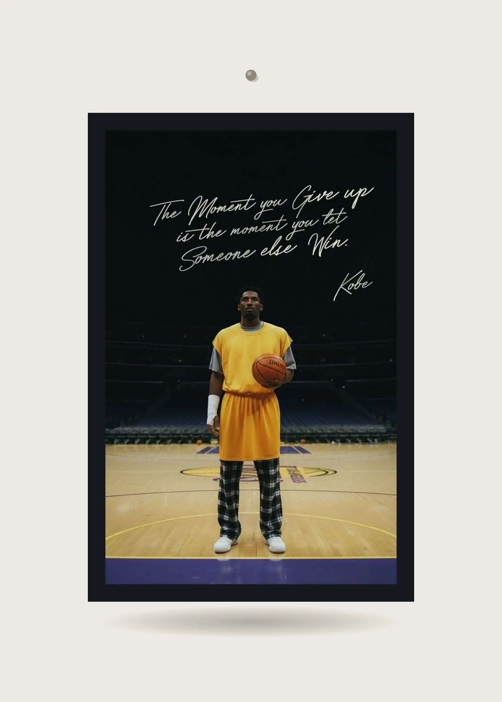 Kobe Bryant – Mindset Quote — Acrylic · Black
