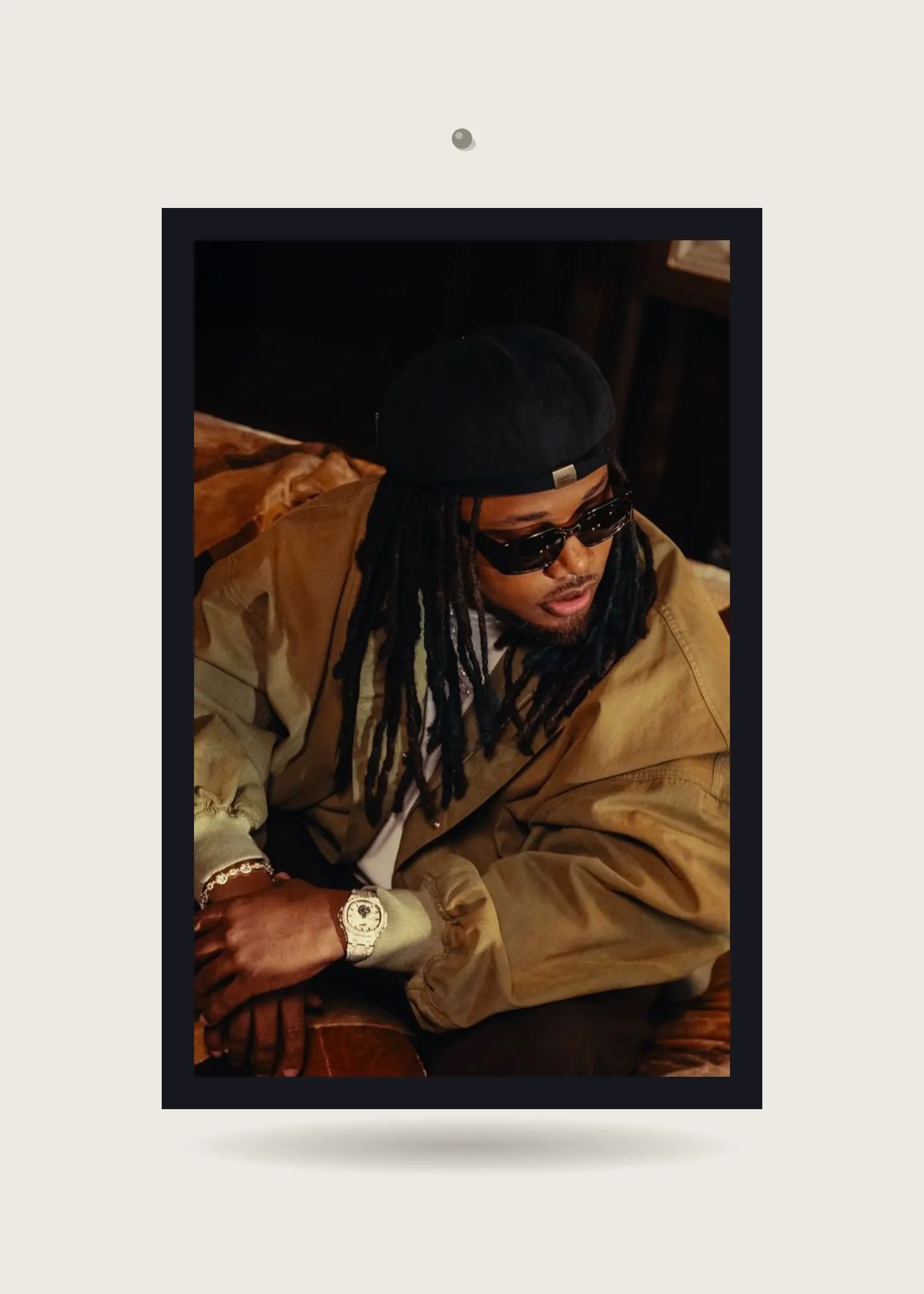 Leon Thomas – Streetwear Portrait — Acrylic · Black