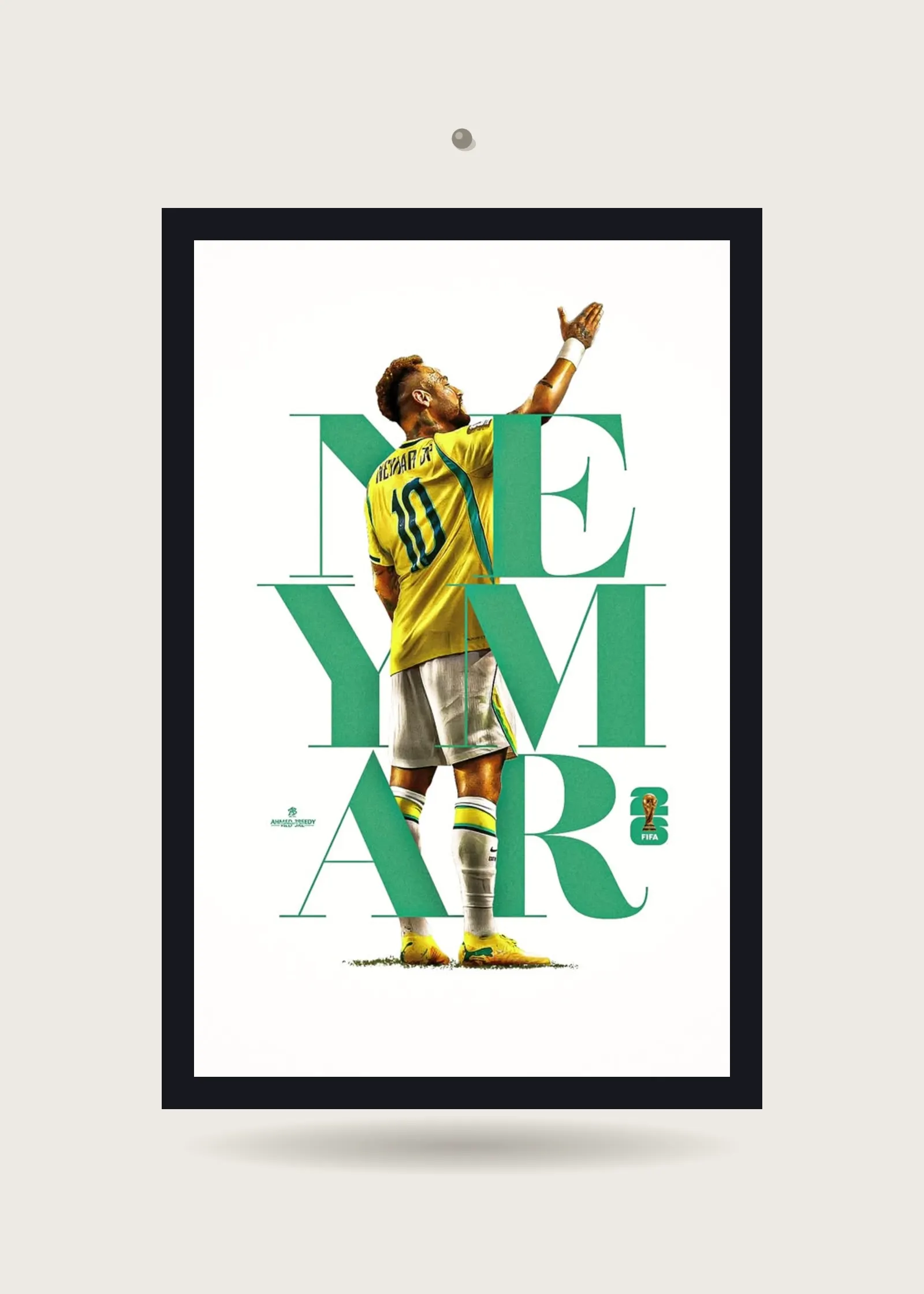 Neymar Jr - Brazil Classic #10 — Acrylic · Black