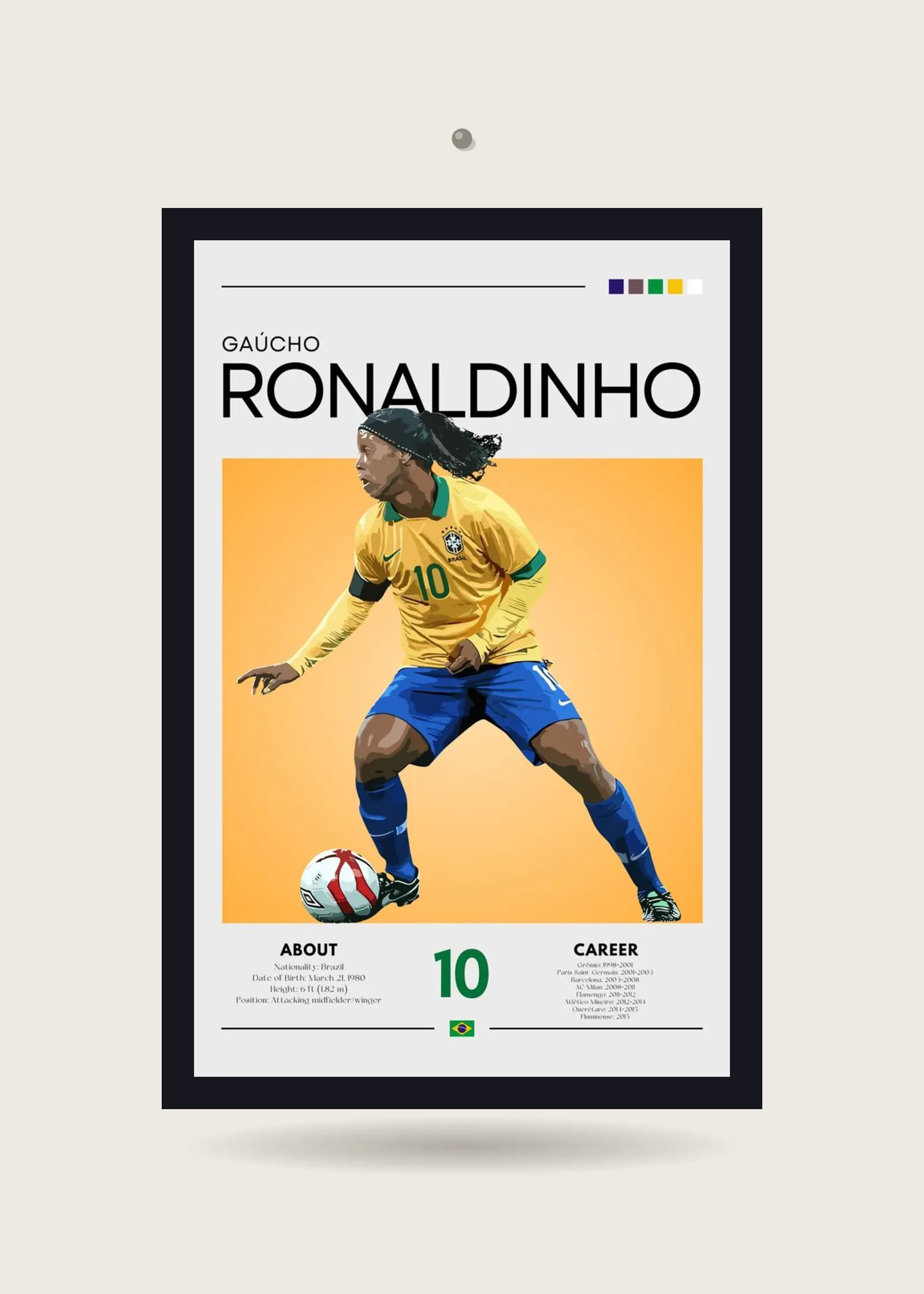 Ronaldinho Gaucho - Joga Bonito Legacy — Acrylic · Black