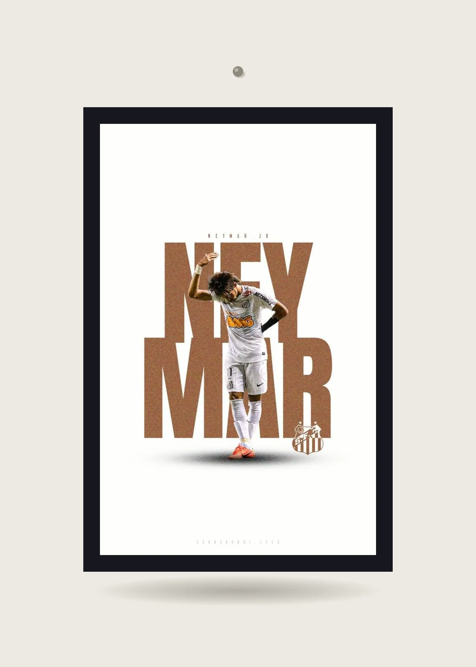 Young Neymar Jr - Santos Era — Acrylic · Black